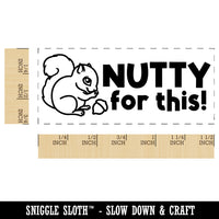 Nutty for This Squirrel Teacher Student School Self-Inking Portable Pocket Stamp 1-1/2" Ink Stamper