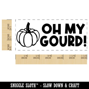 Oh My Gourd Pumpkin Teacher Student School Self-Inking Portable Pocket Stamp 1-1/2" Ink Stamper