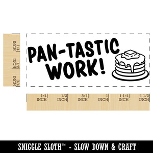 Pan-tastic Fantastic Work Pancakes Teacher Student School Self-Inking Portable Pocket Stamp 1-1/2" Ink Stamper