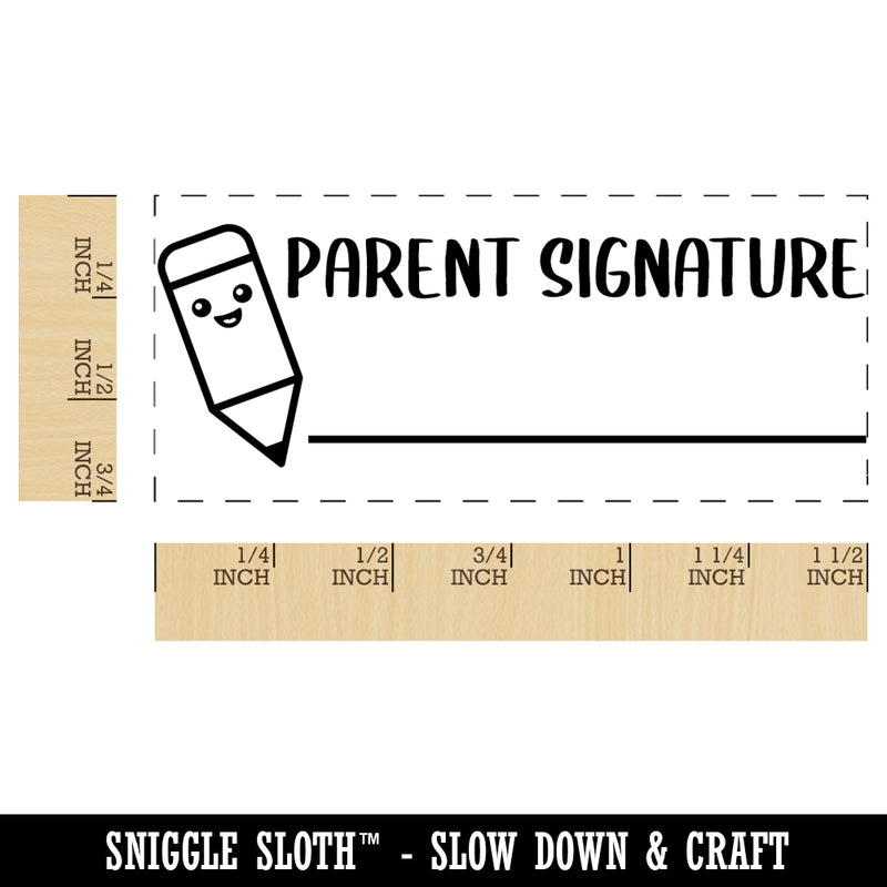 Parent Signature Teacher Student School Self-Inking Portable Pocket Stamp 1-1/2" Ink Stamper