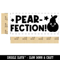 Pear-Fection Perfection Teacher Student School Self-Inking Portable Pocket Stamp 1-1/2" Ink Stamper