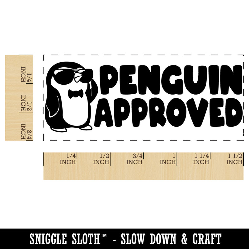 Penguin Approved Teacher Student School Self-Inking Portable Pocket Stamp 1-1/2" Ink Stamper