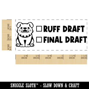 Ruff Rough Draft Final Checklist Teacher Student School Self-Inking Portable Pocket Stamp 1-1/2" Ink Stamper