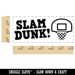 Slam Dunk Basketball Teacher Student School Self-Inking Portable Pocket Stamp 1-1/2" Ink Stamper