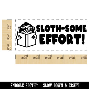 Sloth-some Awesome Effort Teacher Student School Self-Inking Portable Pocket Stamp 1-1/2" Ink Stamper