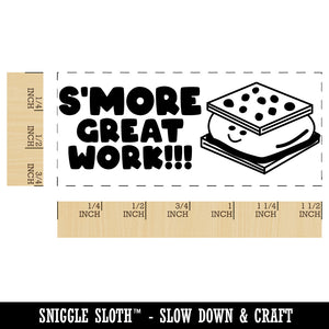 S'more Some More Great Work Teacher Student School Self-Inking Portable Pocket Stamp 1-1/2" Ink Stamper