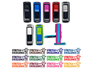 Stretch for Excellence Giraffe Teacher Student School Self-Inking Portable Pocket Stamp 1-1/2" Ink Stamper