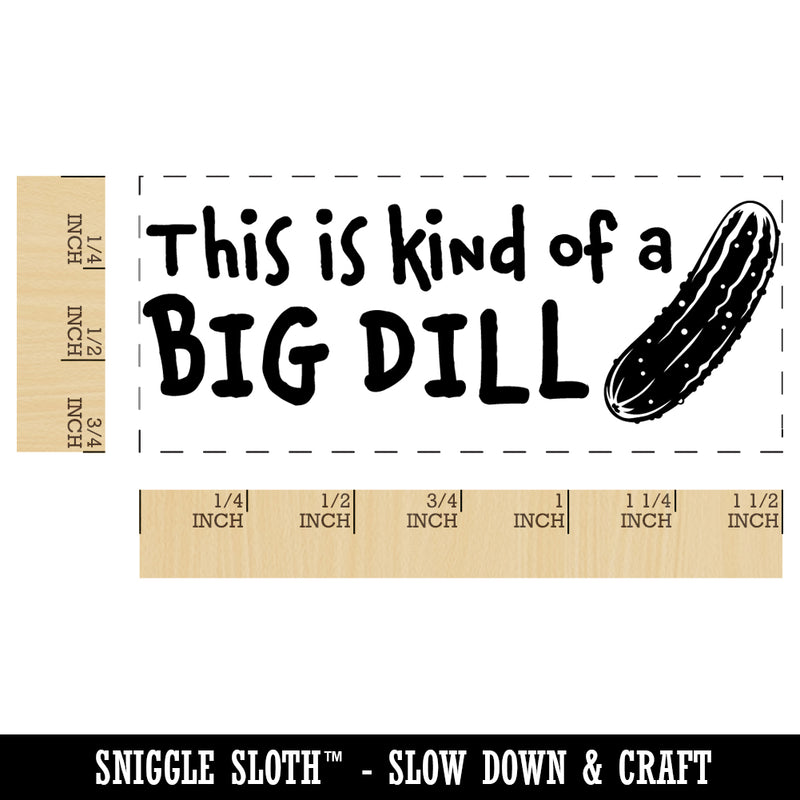 This is Kind of a Big Dill Deal Pickle Teacher Student School Self-Inking Portable Pocket Stamp 1-1/2" Ink Stamper