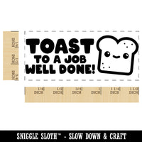 Toast to a Job Well Done Teacher Student School Self-Inking Portable Pocket Stamp 1-1/2" Ink Stamper