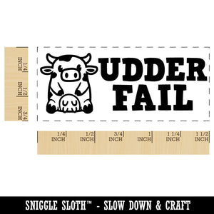 Udder Fail Cow Teacher Student School Self-Inking Portable Pocket Stamp 1-1/2" Ink Stamper