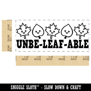 Unbe-leaf-able Unbelievable Work Teacher Student School Self-Inking Portable Pocket Stamp 1-1/2" Ink Stamper