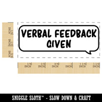 Verbal Feedback Given Speech Bubble Teacher Student School Self-Inking Portable Pocket Stamp 1-1/2" Ink Stamper