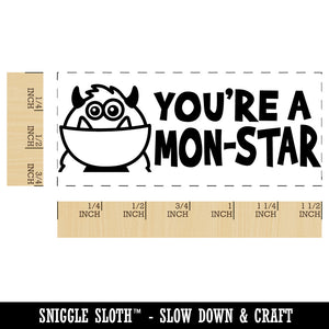 You're a Mon-Star Monster Teacher Student School Self-Inking Portable Pocket Stamp 1-1/2" Ink Stamper