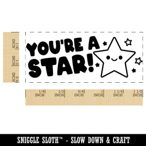 You're a Star Teacher Student School Self-Inking Portable Pocket Stamp 1-1/2" Ink Stamper