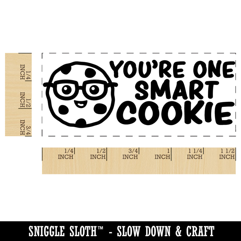 You're One Smart Cookie Teacher Student School Self-Inking Portable Pocket Stamp 1-1/2" Ink Stamper