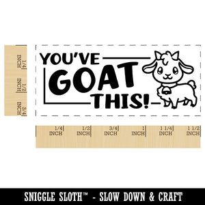 You've Goat Got This Teacher Student School Self-Inking Portable Pocket Stamp 1-1/2" Ink Stamper