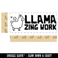 Llama-zing Amazing Work Teacher Student School Self-Inking Portable Pocket Stamp 1-1/2" Ink Stamper