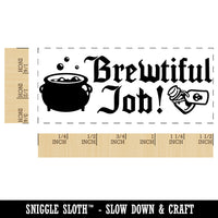 Brewtiful Beautiful Job Witch Cauldron Teacher Student School Self-Inking Portable Pocket Stamp 1-1/2" Ink Stamper