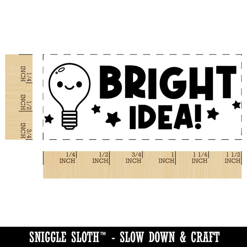 Bright Idea Light Bulb Teacher Student School Self-Inking Portable Pocket Stamp 1-1/2" Ink Stamper