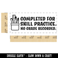 Completed for Skill Practice No Grade Recorded Teacher Student Self-Inking Portable Pocket Stamp 1-1/2" Ink Stamper