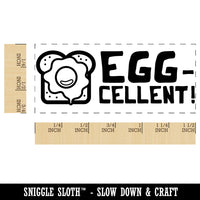 Egg-cellent Excellent Egg on Toast Teacher Student School Self-Inking Portable Pocket Stamp 1-1/2" Ink Stamper