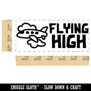 Flying High Airplane Teacher Student School Self-Inking Portable Pocket Stamp 1-1/2" Ink Stamper