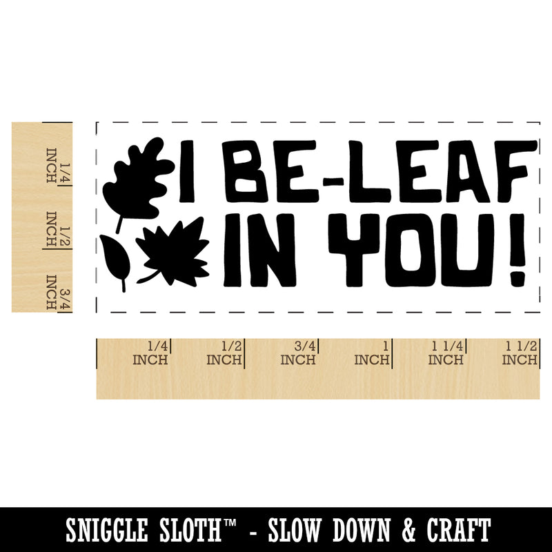 I Be-Leaf Believe in You Teacher Student School Self-Inking Portable Pocket Stamp 1-1/2" Ink Stamper