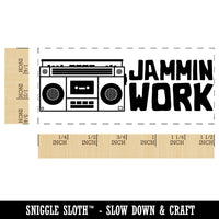 Jammin Work Stereo Teacher Student School Self-Inking Portable Pocket Stamp 1-1/2" Ink Stamper