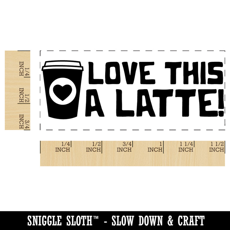 Love This a Latte Lot Coffee Teacher Student School Self-Inking Portable Pocket Stamp 1-1/2" Ink Stamper