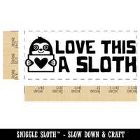 Love This a Sloth Lot Teacher Student School Self-Inking Portable Pocket Stamp 1-1/2" Ink Stamper