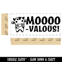 Moooo-valous Marvelous Cow Teacher Student School Self-Inking Portable Pocket Stamp 1-1/2" Ink Stamper