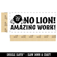 No Lion Lying Amazing Work Teacher Student School Self-Inking Portable Pocket Stamp 1-1/2" Ink Stamper