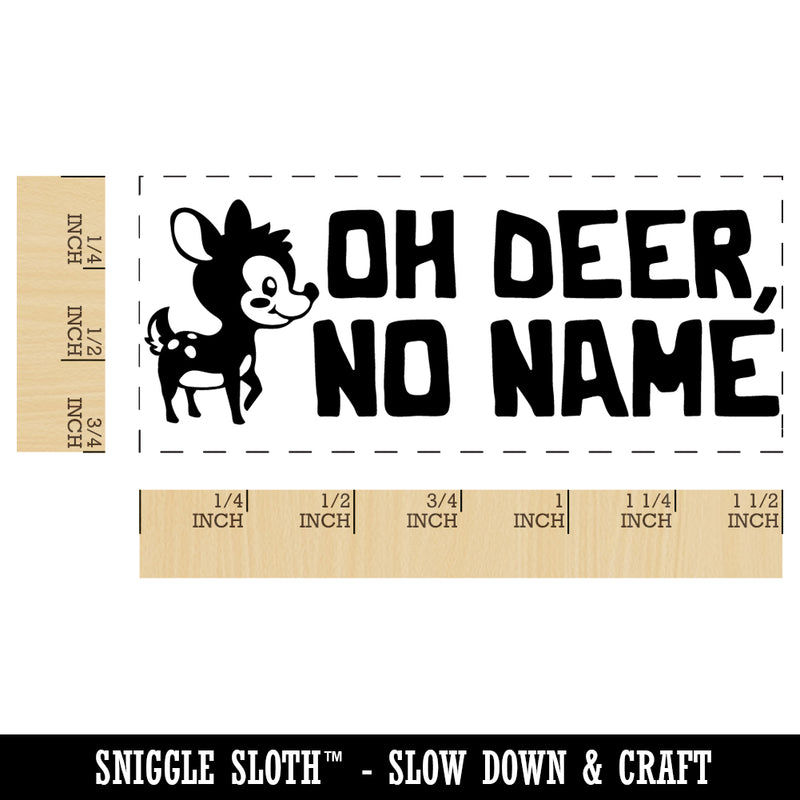 Oh Deer Dear No Name Teacher Student School Self-Inking Portable Pocket Stamp 1-1/2" Ink Stamper