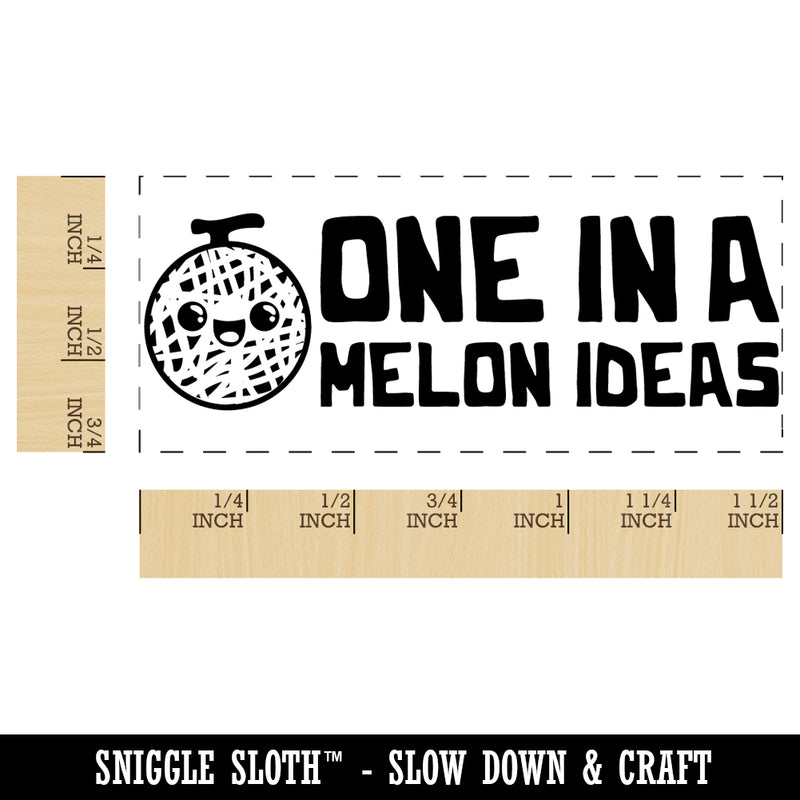 One in a Melon Million Ideas Teacher Student School Self-Inking Portable Pocket Stamp 1-1/2" Ink Stamper