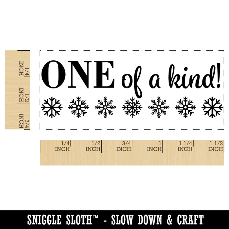 One of a Kind Snowflakes Teacher Student School Self-Inking Portable Pocket Stamp 1-1/2" Ink Stamper