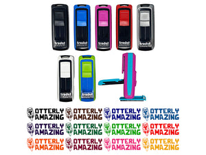 Otterly Utterly Amazing Teacher Student School Self-Inking Portable Pocket Stamp 1-1/2" Ink Stamper