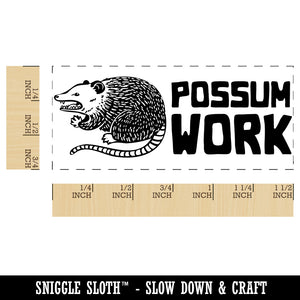 Possum Awesome Work Teacher Student School Self-Inking Portable Pocket Stamp 1-1/2" Ink Stamper