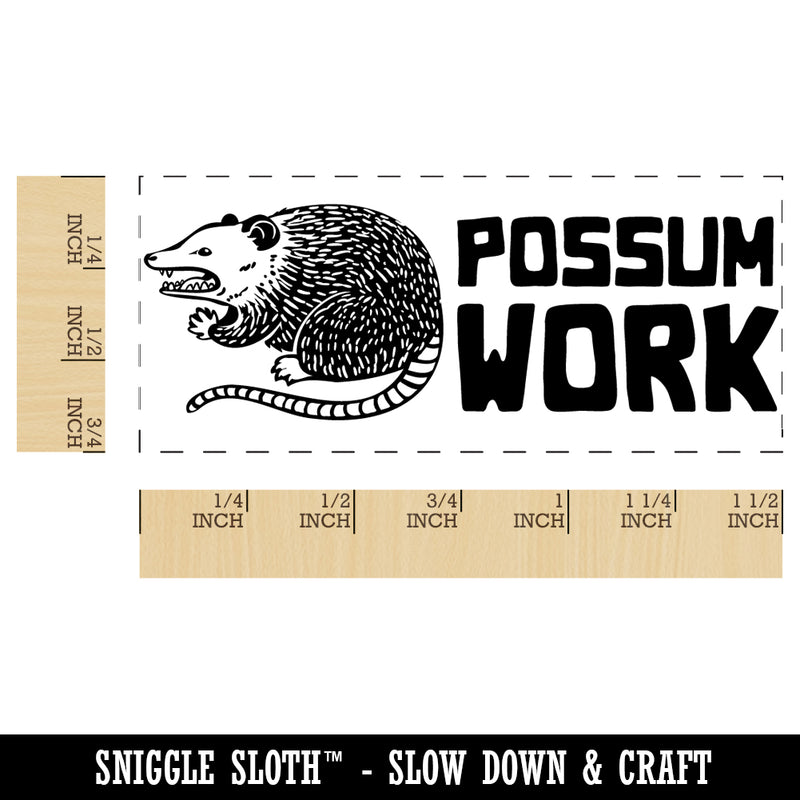 Possum Awesome Work Teacher Student School Self-Inking Portable Pocket Stamp 1-1/2" Ink Stamper