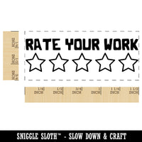 Rate Your Work Blank Stars Teacher Student School Self-Inking Portable Pocket Stamp 1-1/2" Ink Stamper