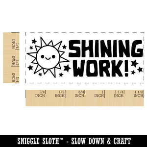 Shining Work Happy Sun Teacher Student School Self-Inking Portable Pocket Stamp 1-1/2" Ink Stamper