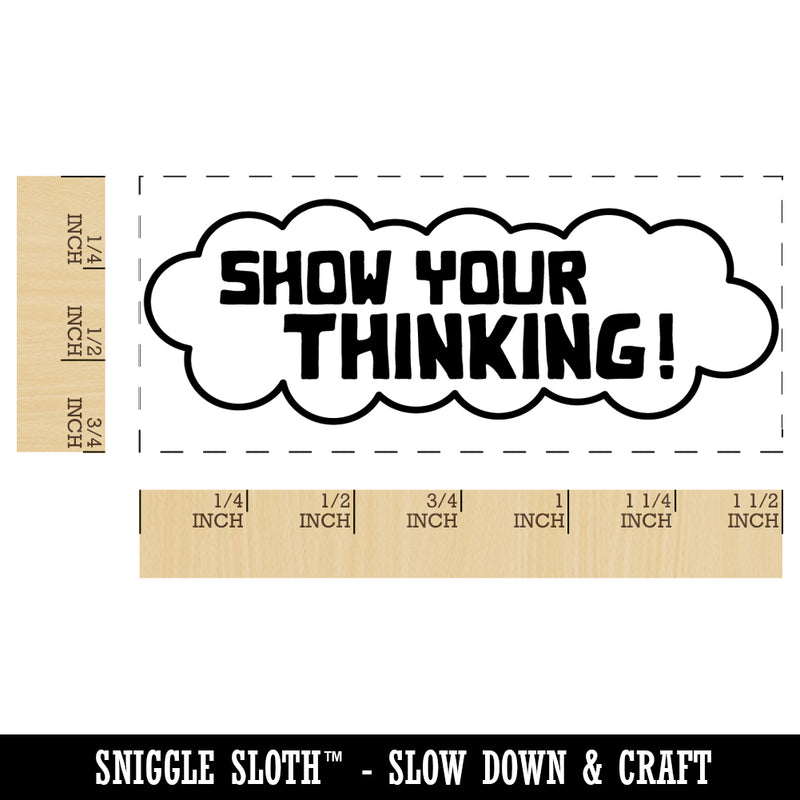 Show Your Thinking Thought Bubble Teacher Student School Self-Inking Portable Pocket Stamp 1-1/2" Ink Stamper