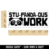 Stu-panda-ous Stupendous Work Panda Teacher Student School Self-Inking Portable Pocket Stamp 1-1/2" Ink Stamper