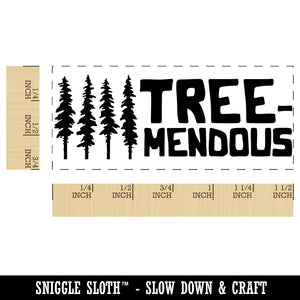 Tree-mendous Tremendous Trees Teacher Student School Self-Inking Portable Pocket Stamp 1-1/2" Ink Stamper