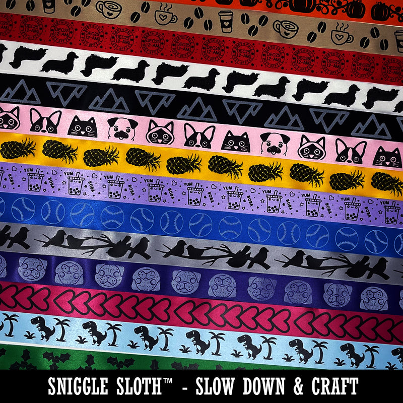 Anniversary Drop Shadow Satin Ribbon for Bows Gift Wrapping - 1" - 3 Yards