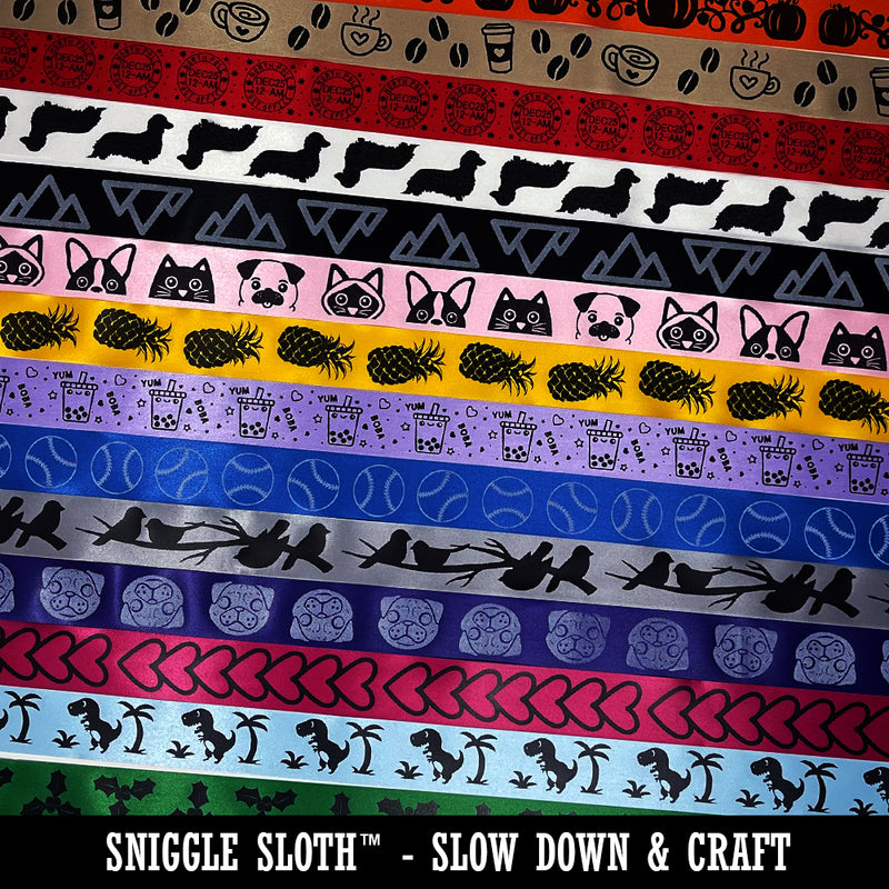 Long Haired Dachshund Dog Solid Satin Ribbon for Bows Gift Wrapping - 1" - 3 Yards