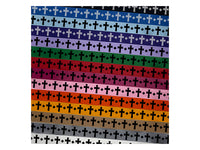 Cross Angled Christian Church Religion Satin Ribbon for Bows Gift Wrapping - 1" - 3 Yards