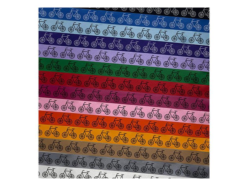 Bike Bicycle Doodle Satin Ribbon for Bows Gift Wrapping - 1" - 3 Yards