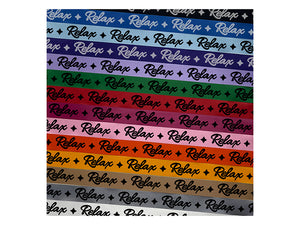 Relax Fun Text Satin Ribbon for Bows Gift Wrapping DIY Craft Projects - 1" - 3 Yards