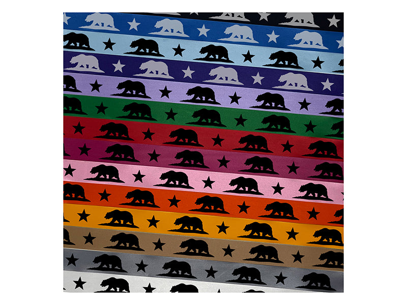 California Flag Bear Solid Satin Ribbon for Bows Gift Wrapping DIY Craft Projects - 1" - 3 Yards