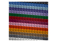 Peace Sign Sketch Satin Ribbon for Bows Gift Wrapping - 1" - 3 Yards